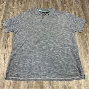 Nautica Heathered Blue White Golf Shirt Size XL